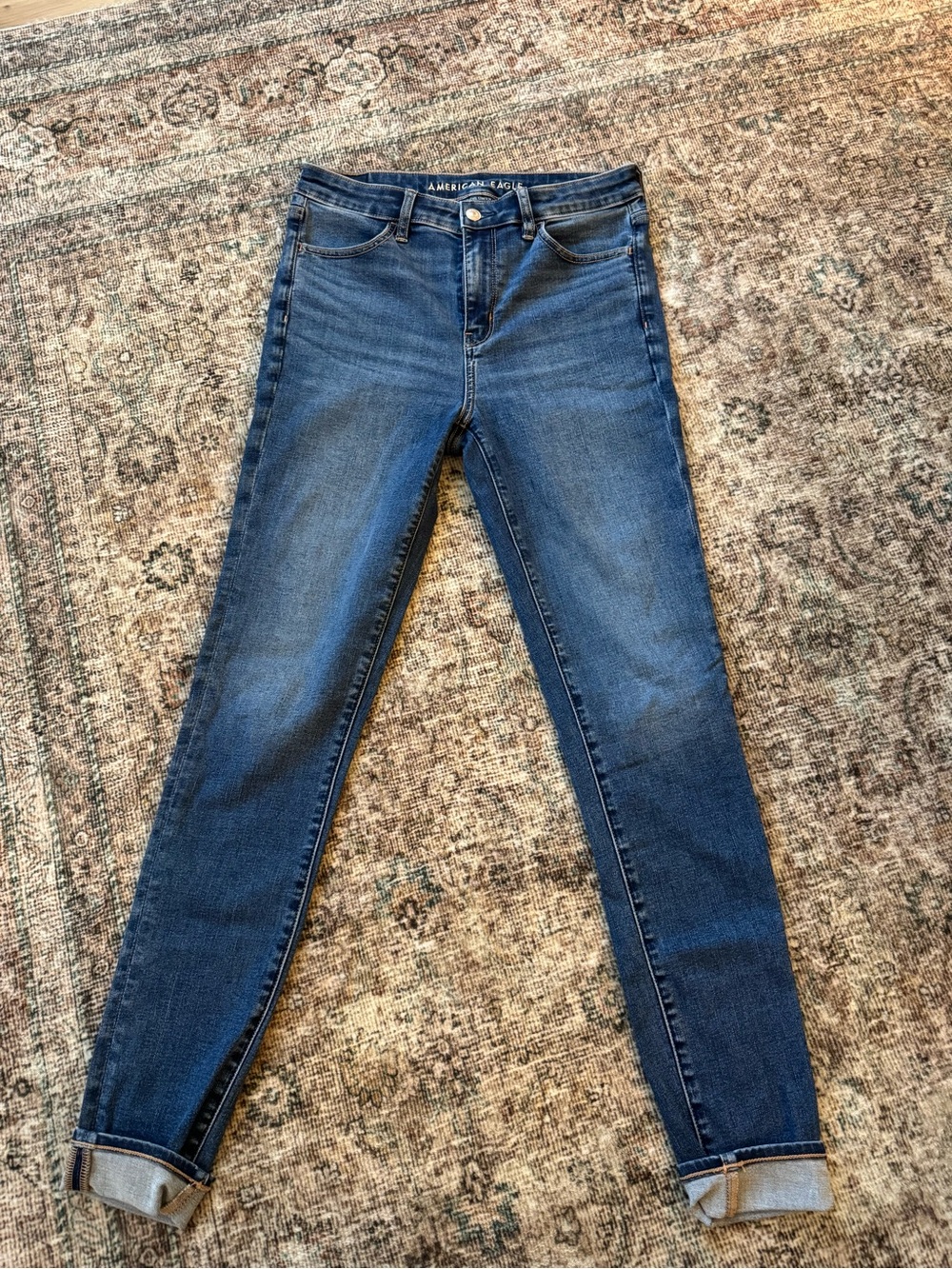 American Eagle Outfitters Women's Skinny Jeans - Medium Blue Wash